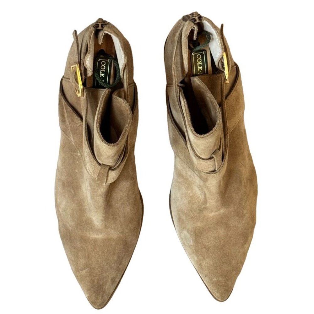 Sole Society Low Ankle Boot US 9.5M, EU 41 Beige Suede - Picture 4 of 13